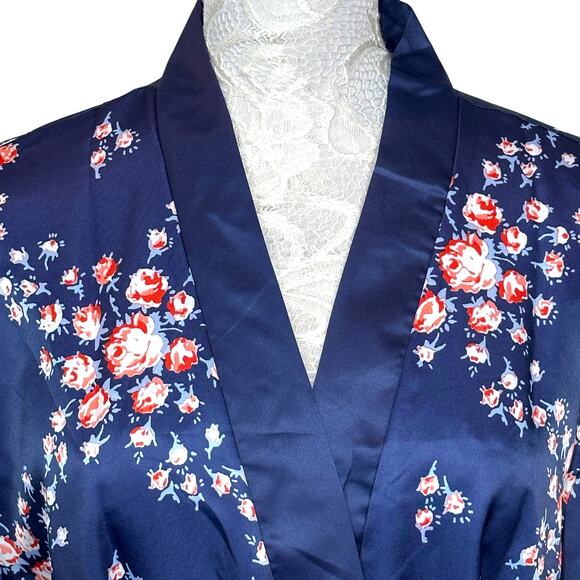 Morgan Lane X Fab Fit Fun The Allie Floral Tie Front Robe Women Small Medium NWT - Picture 7 of 7